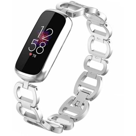 Compatible with Fitbit Luxe Bands, Metal Chain for Women