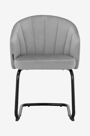 Loft24 - Spisebordsstol Kirsten, 2 stk. - Grå - Stole med armlæn - Fra Homeroom