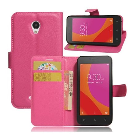 Lenovo A Plus Etui laget av kunstlær og silikon - Rosa