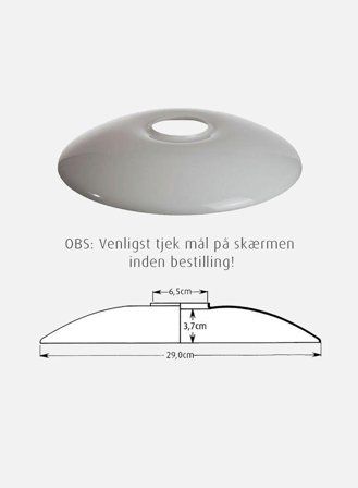 PH 3/2 taklampe reserveglass - opal