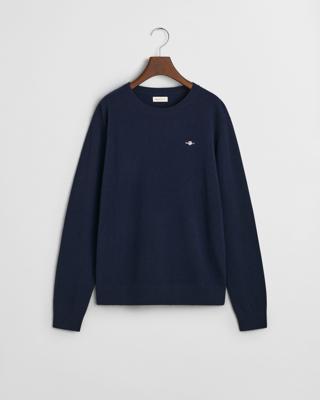 GANT - Shield lammeull genser med rund hals til teens - Unisex - 134/140