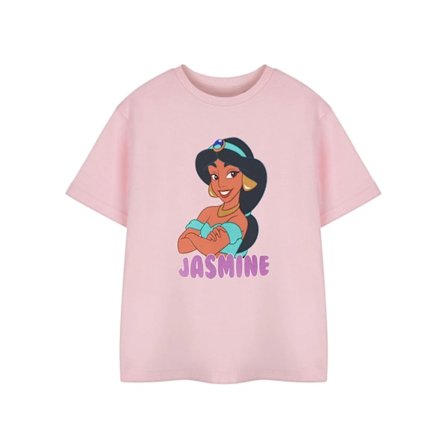 Princess Girls Jasmine T-shirt med korta ärmar 7-8 år Rosa