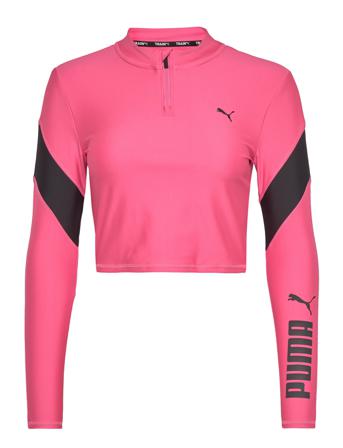 Puma Fit Eversculpt 1/4 Zip Crop Tops Long-sleeved Crop Tops Vaaleanpunainen PUMA