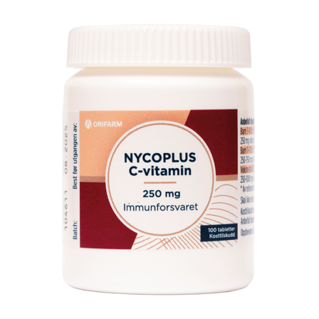 Nycoplus C-vitamin tab 250 mg, 100 stk.