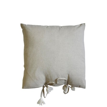 Dekorativ pude i bomuld 45x45cm beige