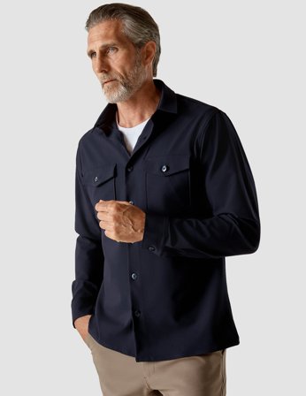 Shaping New Tomorrow - Essential Overshirt - Midnight Blue - Herre - Størrelse XL