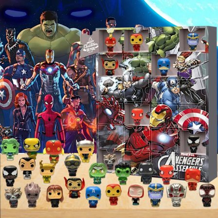 Disney Marvel Julekalender Box 24 stk. Avengers Anime Figurer Spider-Man Iron Man Tilbehør Legetøj Fødselsdag Gaver