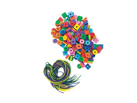 Pärlor randiga former EVA 200/fp - Lyreco - Skola och förskola - Hobbymaterial - Pärlor