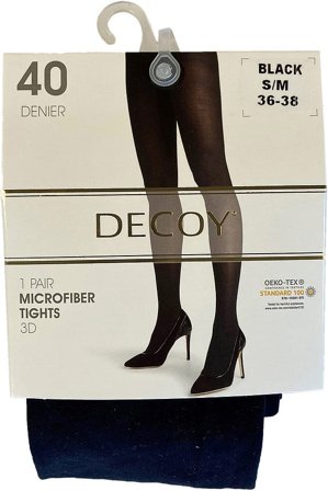 Decoy Microfiber tigths Sort 40 Den. S/M, Tøj & Bolig, Tøj, Strømpebukser