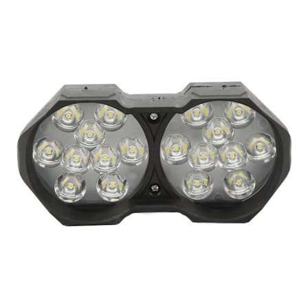 Universal Elektrisk Cykel Dubbel Ljus Modifikationslampa Dubbelhuvud 12V‐100V