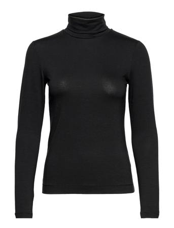 D2. Jersey Ls Turtleneck Langærmet T-shirt Sort GANT