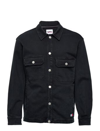 Utility Shirt Jkt Rcycr Cf7101 Farkkutakki Denimtakki Musta Tommy Jeans