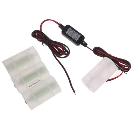 6V LR20 D batterieliminatorer Kabel Strømforsyning Adapter Ledning Bytt ut for 4 stk 1,5V LR20 D størrelse cellebatterier