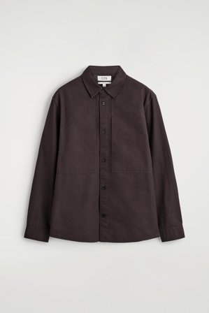 COS Pocket-Detail Cotton Shirt in Brown - Men