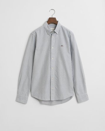 GANT Herren Slim Fit Classic Oxford-Hemd mit Bankerstreifen (XXL) Blau