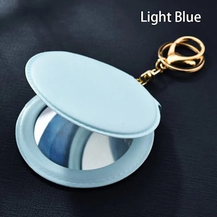 Bärbar sminkspegel, runt förstoringsglas, lätt att bära, lämplig för resväskor, hem- och kontorsbruk.