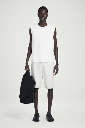 COS Men's Elasticated Knitted Shorts in White