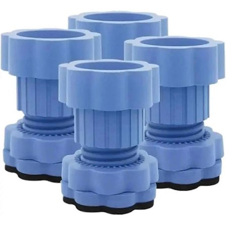 4 stk. Universal Justerbar Højde Vaskemaskine Fødder Anti Vibrations Køleskab Base Faste Skridsikre Fødder Stabilisator [DB]