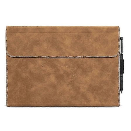 Til Microsoft Surface Pro 4 / 5 / 6 / 7 PU Læder Tablet Etui Stativ Tastaturdæksel Med Penholder Brun