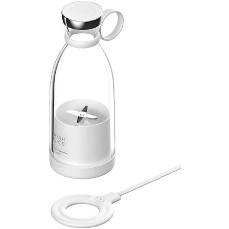 Bärbar mixer, personlig mixer USB-laddningsbar med 4 stora blad för smoothies och shakes, handhållen minijuicermixer för sportresor gym (