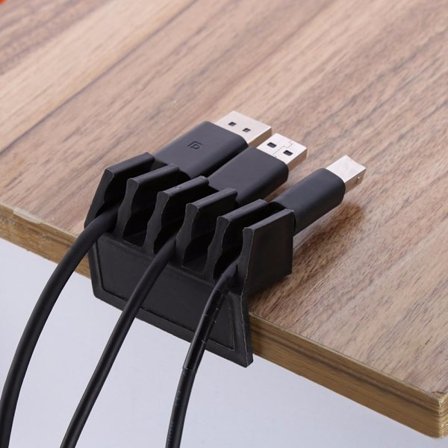 Sladdordning med 2-pack Kabelorganisatörer, 5 kablar/st