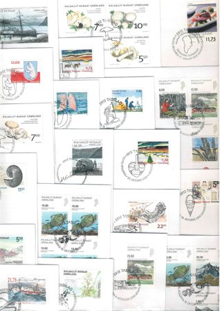 Grønland - 35 forskellige førstedagskuverter