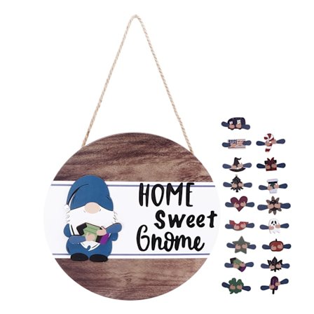 Velkommen Dørskilt Dekoration Rundt Træ Vedhæng Velkommen Skilt til Udendørs Vindue Bondehus Ornament