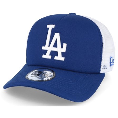 New Era - MLB Blauw trucker Cap - Los Angeles Dodgers Clean Trucker Blue Adjustable @ Hatstore