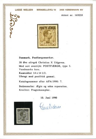 Danmark - Postfærge AFA 7 - Postfrisk