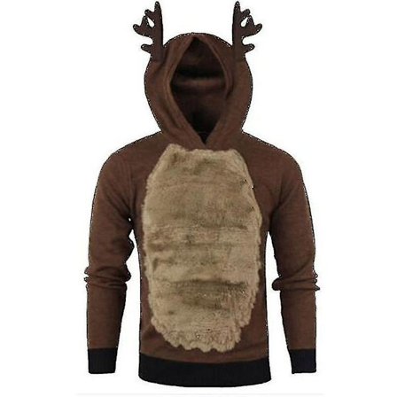 Miesten joulu hupullinen huppari neulepuserot joulun Rudolph poro villapaita