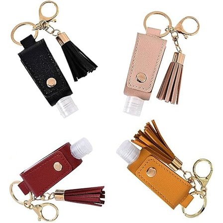 Reiseflaske, 30 ml lekkasjesikker plastflaske med skinnnøkkelring