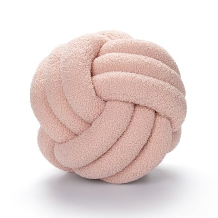 Myk Knute Pute Ball Rund Pute Puter, Rosa 22 cm, Lammeull[qb]
