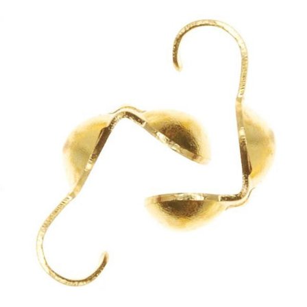 100 st Guldpläterade Knutgömmor 9x3 mm.