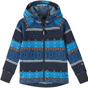 Reima Northern Patterned Fleece Jacket Soft Navy - Fleeces and midlayers - 128 cm - Navy