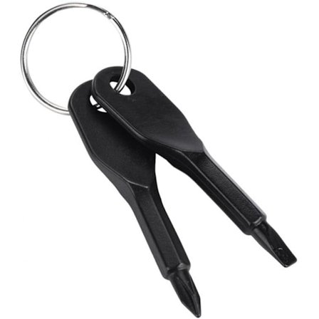 Mini Skruvmejsel Nyckelring Set, Bärbar Rostfritt Stål Platt Huvud och Phillips Skruvmejsel Set Verktyg Utomhus Multifunktionell EDC Verktyg Mini 