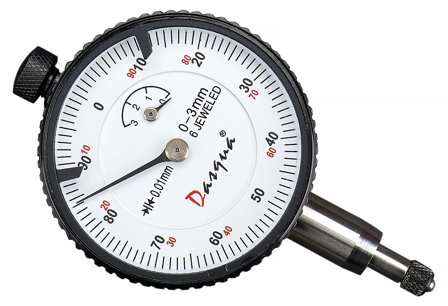 Dasqua 509526 Indikatorklokke mini 0-5 mm, Måleinstrumenter