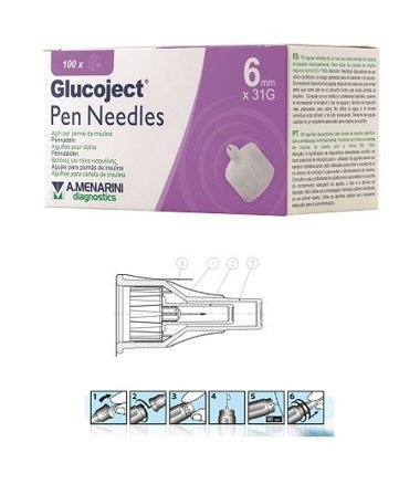 Glucoject Ago Per Penna Insulina 6mm Gauge 31 100 Pezzi