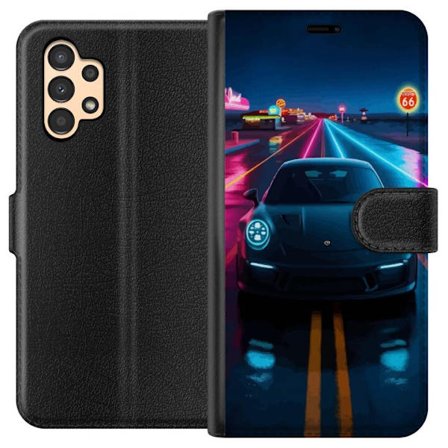 Kompatibel Tegnebogsetui til Samsung Galaxy A13 Sportsbil Neon Bil Racing Drift