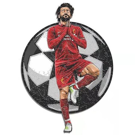 Børns pædagogiske træpuslespil Messi Mohamed Salah Praktiske godbidder Mohamed Sala Mohamed Sala