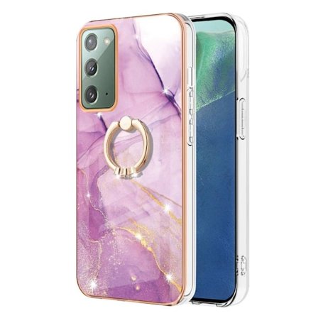 Marmormotiv Samsung Galaxy Note 20 5G skal - Rosa Marmor Dis