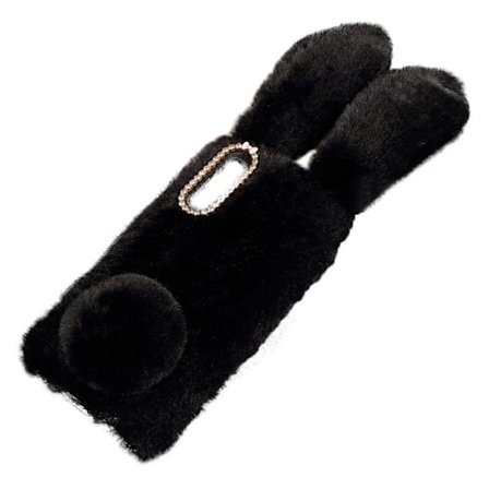 Fluffy Rabbit Samsung Galaxy A50 skal - Svart