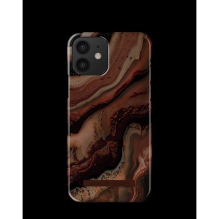 Printed Case iPhone 12 / 12 Pro Dark Amber Marble
