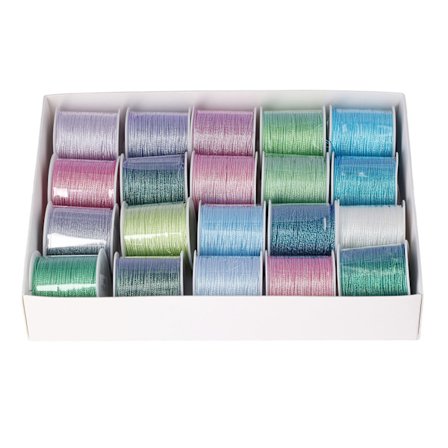 20 kpl korujen askartelu lankaa 0,8 mm 12 säiettä 27 jaardia polyester värikäs helmikirjonta lanka kudontalanka