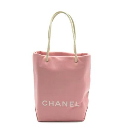Chanel Vintage Pre-owned Læder totes Pink, Dame Vintage Tasker, Størrelse: ONE Size