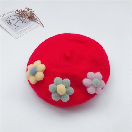 Børn Baretter Kasketter Børn Kunstnerhat RØD