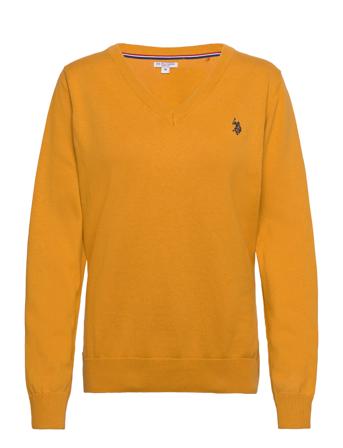 Uspa V-Neck Knit Berit Women Yellow U.S. Polo Assn.