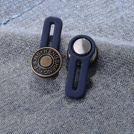 10 stk Bukseknappforlenger Bukse Linning Forlenger Justerbar Midjeforlenger Elastisk Metallknapp