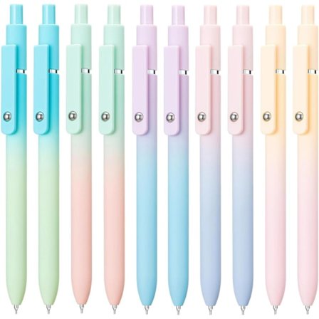 Esteettiset geeli-mustekynät, 10 hienokärkistä sujuvaa kirjoituskynää, Zanshi-gradienttivärikynät päiväkirjaan, kouluun ja toimistoon