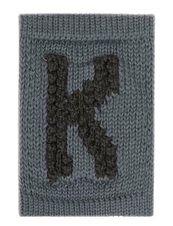 Smallstuff | Knitted Letter K, Blue | ONE SIZE 10 cm