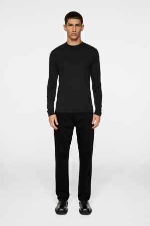 J.Lindeberg - Arnie Mock Neck Longsleeve - Fashion - Grey - Men - M